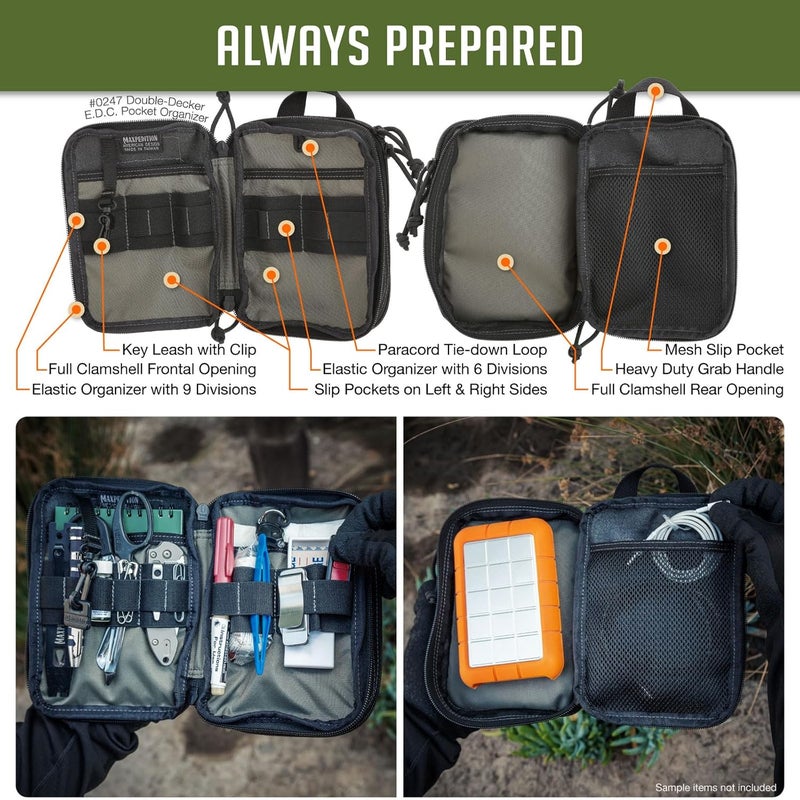 Maxpedition Double-Decker Pocket Organizer, Tactical Tool Pouch for Organization, EDC Pouch for Everyday Carry - Image 4